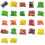 20pcs Simulation Fruit Foam Lemon Orange Photo Props-strawberry 2