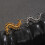 Single Vintage Centipede Studs Earrings Stainless-white king 6