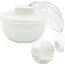 Esponja para Talco Baby Care, Recipiente espaçoso para pó com materiais seguros e de alta qualidade, Cabo ergonômico para fácil utilização na