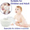 Πούδρα για πούδρα Baby Care, ευρύχωρο δοχείο πούδρας με ασφαλή και υψηλής ποιότητας 2