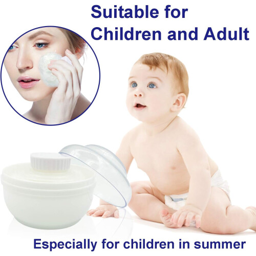 Πούδρα για πούδρα Baby Care, ευρύχωρο δοχείο πούδρας με ασφαλή και υψηλής ποιότητας 1
