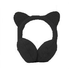 Plush Material Ear Warmers, Windproof Soft and Comfortable Cat Ear Earmuffs with Sequins Cute Design Foldable Headband, Winter Accessory One Size Fits