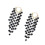Comfortable Long Fringe Earrings Sparkling Crystals-Black 1