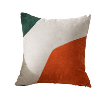Décorations modernes en similicuir, coussins décoratifs bohèmes en coton moutarde style ferme, motif géométrique coloré, housse de coussin