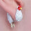 Playful Hen Design Dainty Ear Studs Smooth Finishes For-White 5