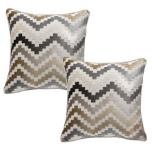 Coussin élégant pour chambre à coucher, housse en velours découpé brodée avec fermeture éclair invisible pour canapé tendance, voiture,