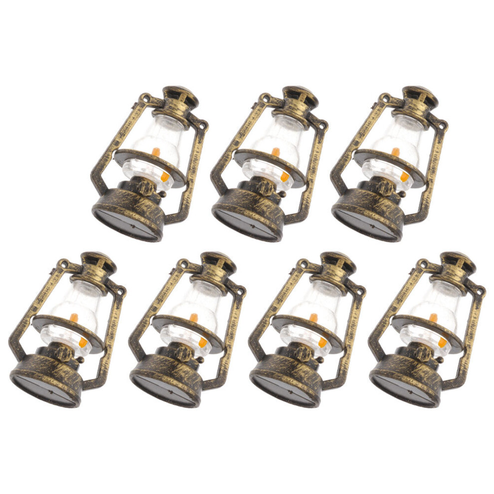 Photos - Other Toys 7Pcs Mini Lanterns: Vintage Kerosene Lamp Set For Dollhouse Decor
