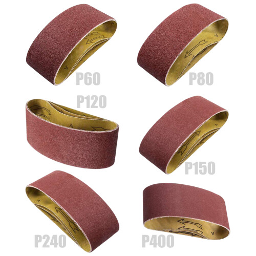 Multiple Pack Aluminum Oxide Sanding Belts 2x24 Inch Sturdy-60 2