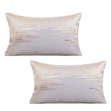 Ensemble de taies d'oreiller en velours luxueux, jeté brodé soleil style bohème minimaliste abstrait, 2 pièces en polyester rayé pour canapé,