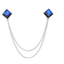 Modern Collar Clip Alloy Construction-Sapphire Silver bottom