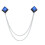 Modern Collar Clip Alloy Construction-Sapphire Silver bottom 1