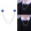 Modern Collar Clip Alloy Construction-Sapphire Silver bottom 2