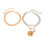 Lot de 2 bracelets bloquant les couleurs, Design à breloque 1