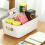 Storage Baskets for Home Organization, Minimalist Design with Built-in Handles, Durable Construction Using Non-toxic Material, Stackable Plastic Organ 5