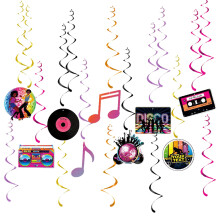 Decor de petrecere cu design hip-hop, obiecte artizanale goale, spirale colorate pentru utilizare în interior și exterior, potrivite pentru