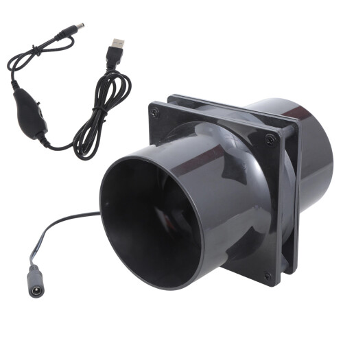 12cm Exhaust Fan Home Inline Pipe Duct with Speed Controller Fan