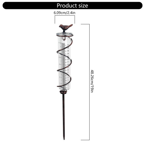 Rain Gauge for Precise Garden Rainfall Measurement and 2
