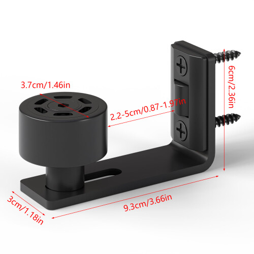 Invisible Rotations Adjustable Door Guide For Barn Door And-BK 1