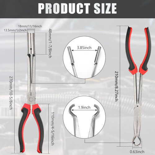 2Pcs Automotive Spark Plugs Tool Set Extended Reach Design 1