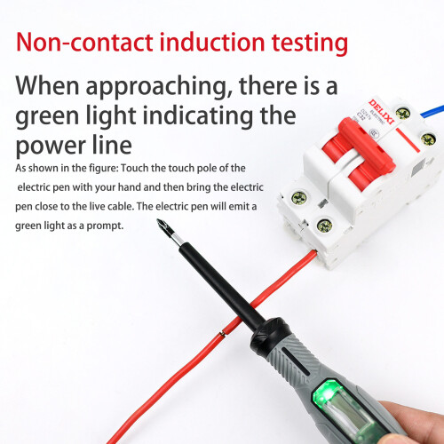 Advance Voltage Detection Pen With LCD-Green One word 4mm 1