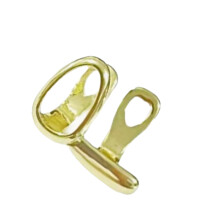Sleek Double Color Teeth Jewelry 5g Brass Steel Oral-Gold-color