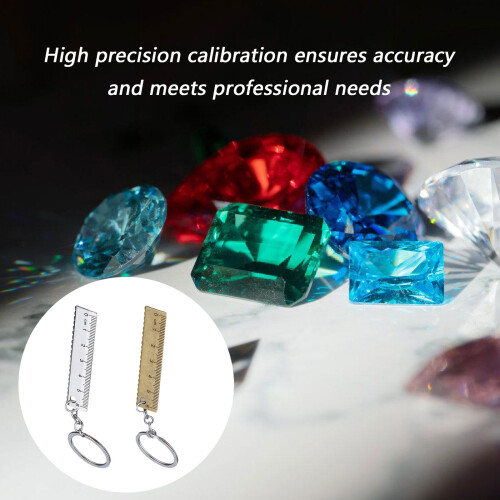Professional Metal Ruler For Accurate Gemstones Sizing-White K 2