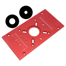 Aluminum Mixture Wood Engraving Toss Plate With-M8 red veneer
