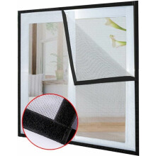 Tela mosquiteira magnética ajustável para janelas, com malha fina para ventilação livre de insetos (150x150cm)