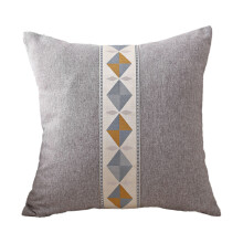 Housse de coussin décorative moderne et simple, en lin brodé à motif abstrait, douce et confortable, idéale comme cadeau d'anniversaire ou de