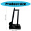 Musical Note Shape Rotating Wood Yarn Holder Magnetic-Black 4