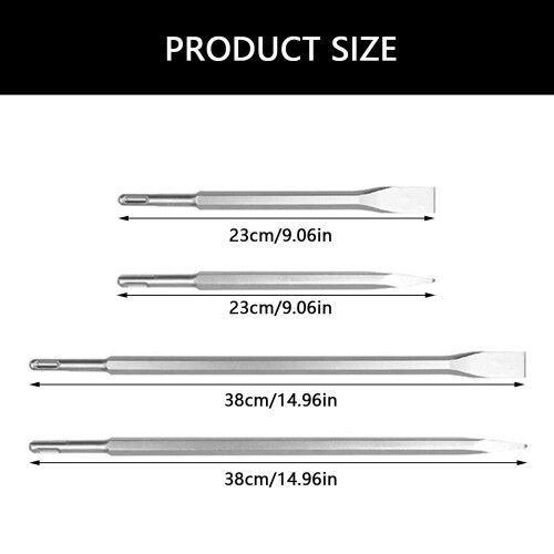 4Pcs Chisel Set Flat Chisel and Pointed Chisel Professional 2