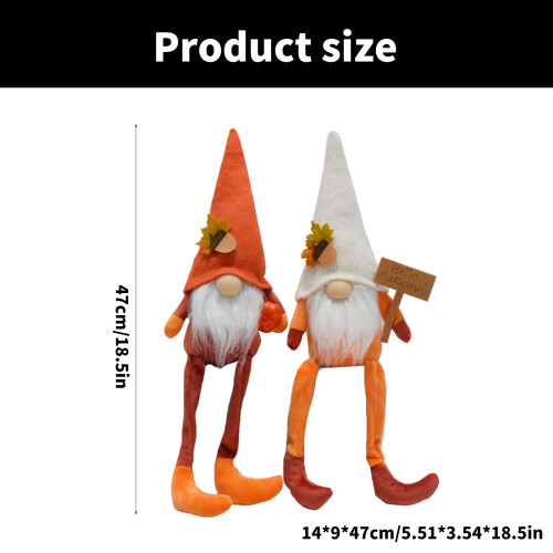 Harvest Celebration Themed Gnomes Doll Polyester Dwarf Figurines 2