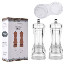 Manuelle Acryl-Klarmühle, Pfeffermühle, Gewürzflasche,-2