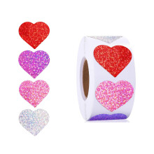 Valentine's Day Sticker Adhesive Heart Sticker Decorative Labels