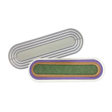 Metal Die Cuts Oval Label Embossing Stencils for DIY-MH720