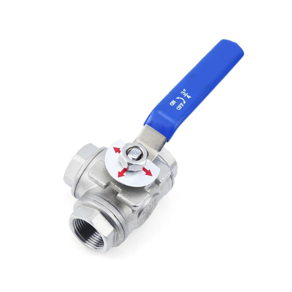 Threeway Ball Valve Dn10dn50 Range Stainless Steel 304 Bspt Male Thread T/L Type 1/411/4 Inch 9323874369242
