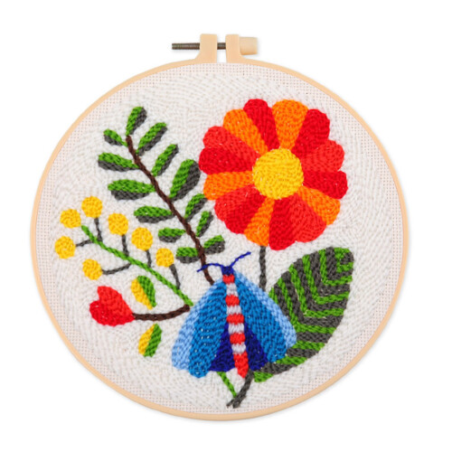 Flower Punching Needlle Embroidery Set with Instruction-201