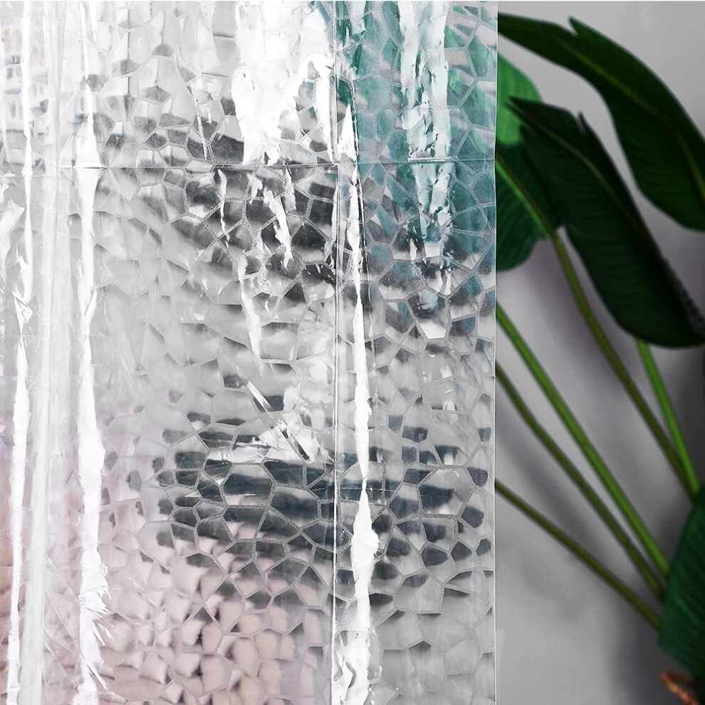 Transparent Shower Curtain Liner, Medium Weight Eva Material For Heavy Duty Use In Standard Bathtubs And Showers, 72X72 Inch, Reinforced Metal Grommet 9135470254613