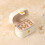 Reisefreundliche Schmuck-Ring-Box, weiche-Weiß 7