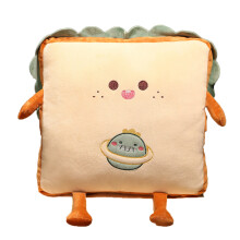 Oreiller innovant à double usage, facile à laver, emballé sous vide, en peluche, avec soutien lombaire et tête réglables, adorable oreiller de
