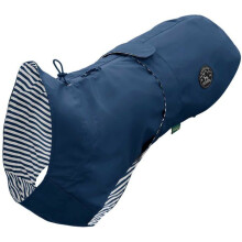 Wasserdichter Hundemantel - HUNTER - Öffnung für Geschirr und Halsband - Blau - Größe 40 cm - Wasserdicht