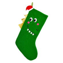 Weihnachtsstrumpf mit Dinosaurier-Motiv, robuster Stoff, großer