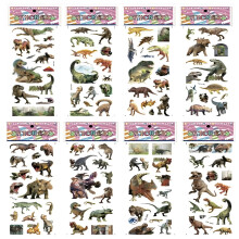14Blätter Dinosaurier Spielzeug Dino Sticker, Wasserdichte PVC Schleich Dinosaurier Sticker Kinder, Dinosaurier Kuscheltier Spielzeug Jungen, Dino