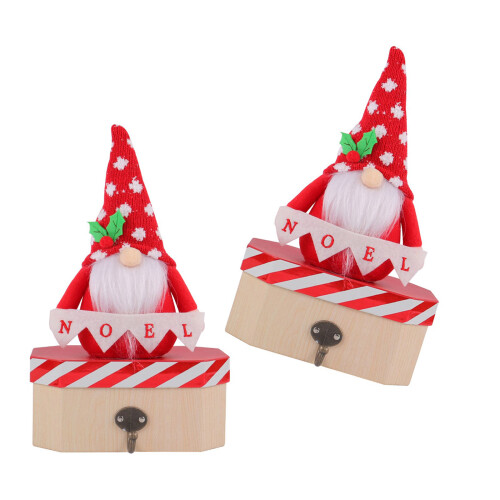Kerstman/sneeuwpop beeldje container voor het bewaren-ouderling