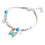 Bracelet pendentif papillon coloré, longueur réglable,-Bleu 1