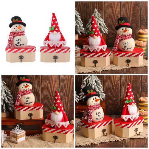 Kerstman/sneeuwpop beeldje container voor het bewaren-ouderling 1
