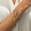 Bracelets à pendentif étoile à huit branches incrustés de strass 4