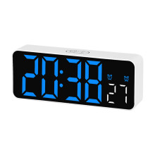 Digitaler Wecker mit LED-Anzeige, Datum und-2806 blaues Licht