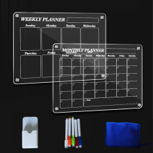 Organizador para geladeira, conjunto de quadro branco magnético para geladeira com forte fixação magnética e marcadores ultra nítidos, tamanho P