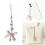 Porte-clés en perles à la mode, accessoire de nœud-Blanc 3
